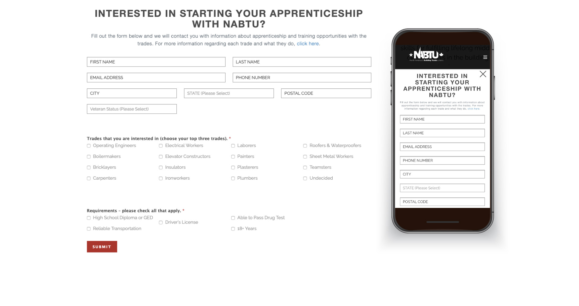 NABTU branding and digital design